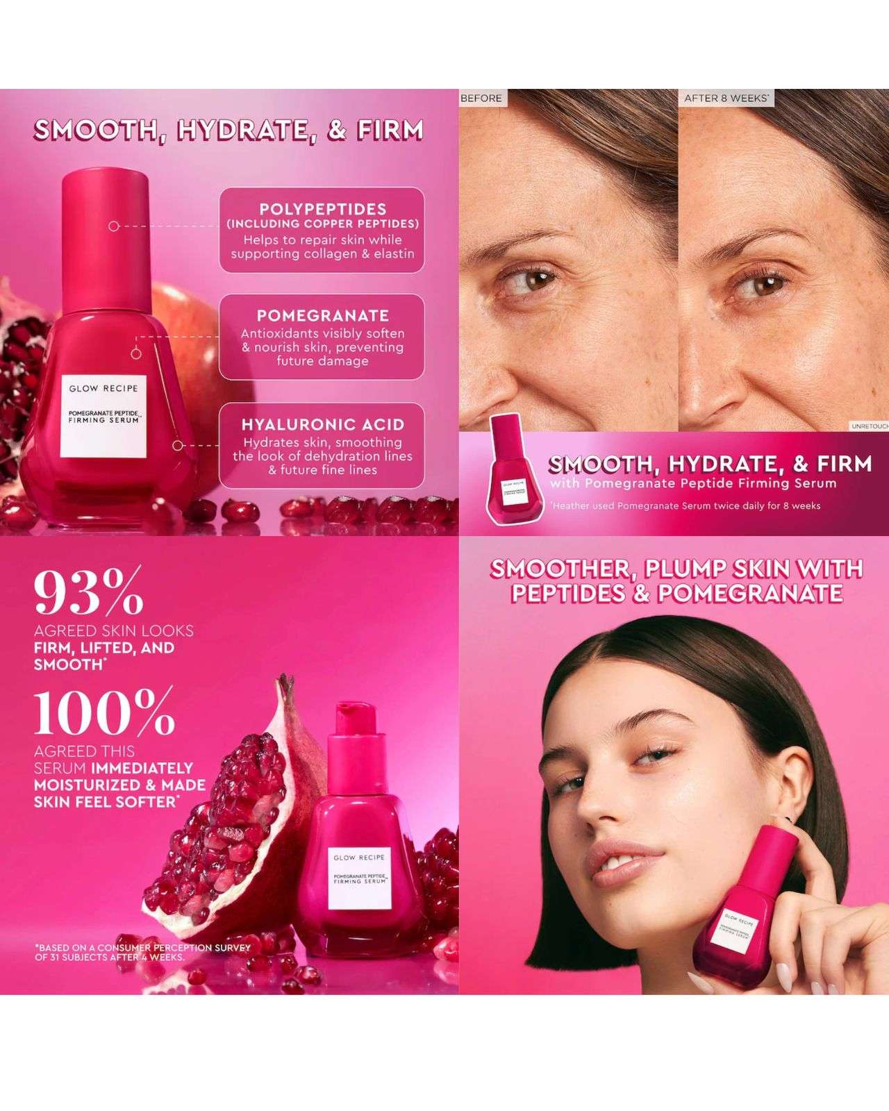 Glow Recipe Pomegranate Peptide Firming Serum