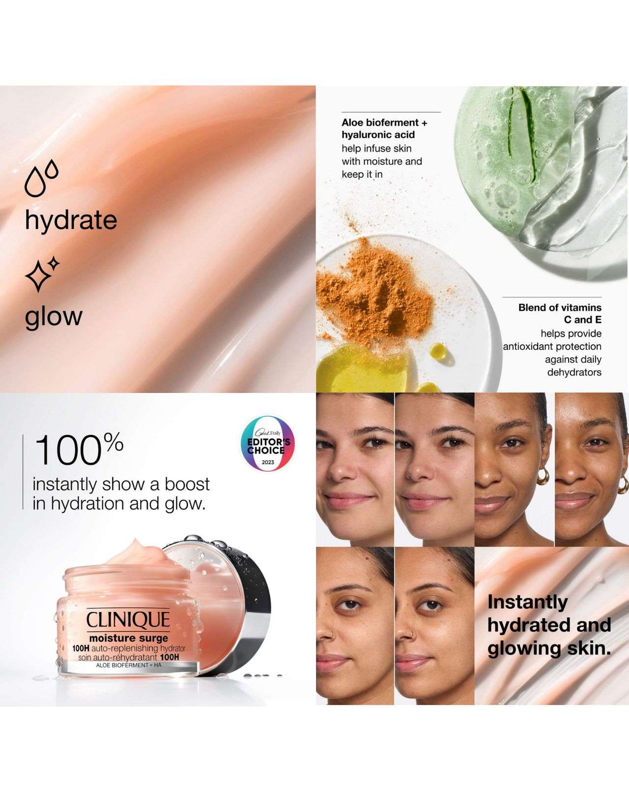 Clinique Moisture Surge 100H Hydrator Gel-Cream Moisturizer with Hyaluronic Acid