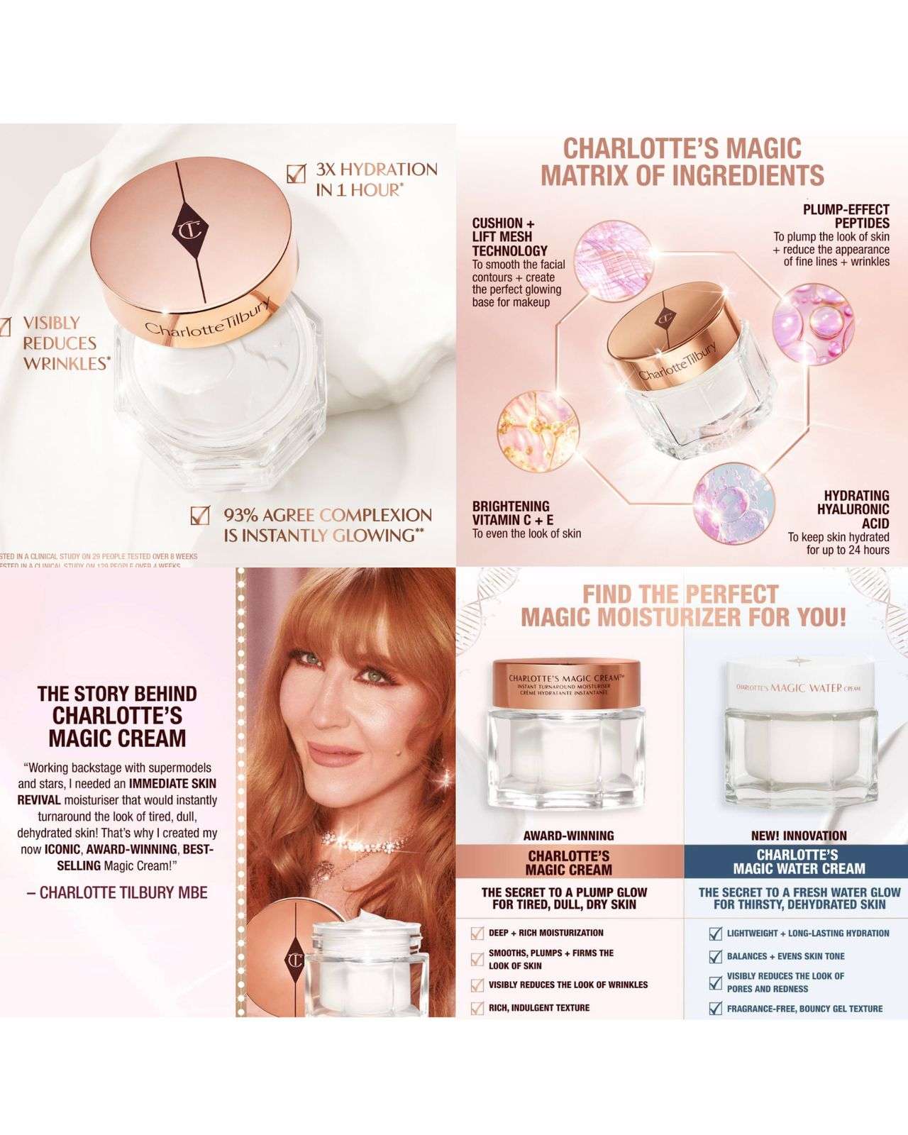 Charlotte Tilbury Magic Cream Anti-Aging Moisturizer with Hyaluronic Acid