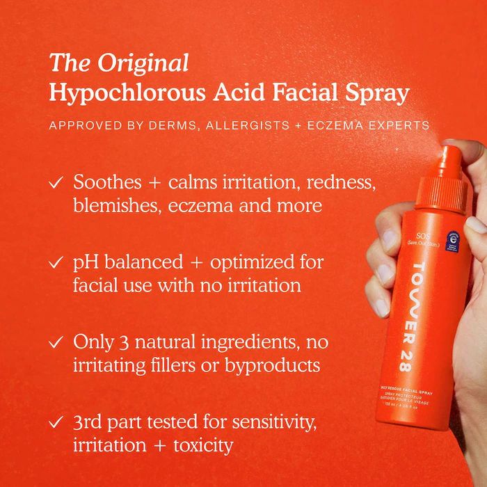 Tower 28 Beauty SOS Daily Rescue Facial Spray with Hypochlorous Acid