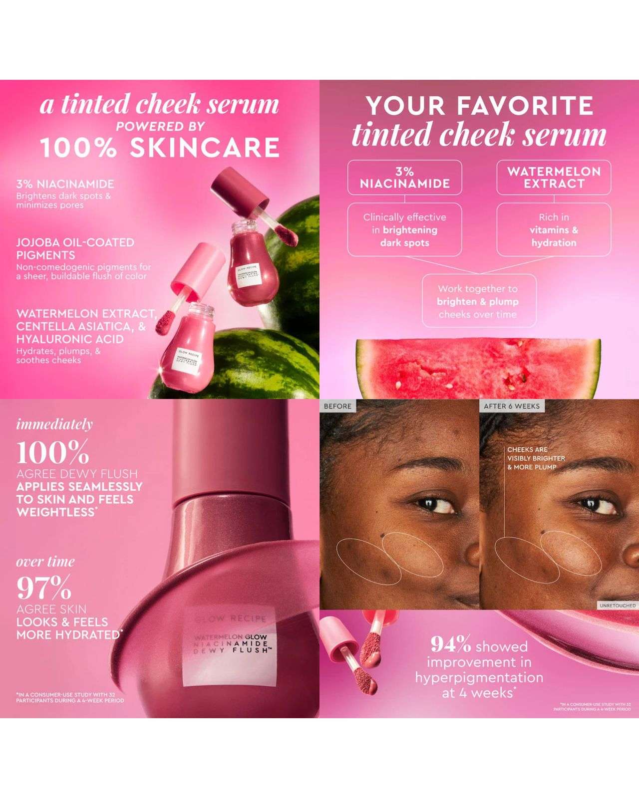 Glow Recipe  Watermelon Glow Niacinamide Dewy Flush - Brightening Serum Blush