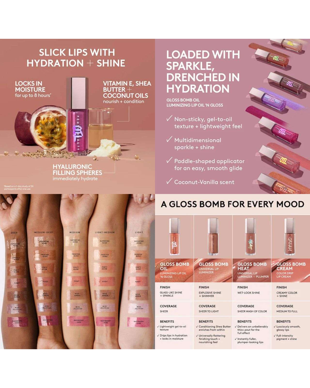 Fenty Beauty by Rihanna Gloss Bomb Oil Luminizing Lip Oil 'N Gloss