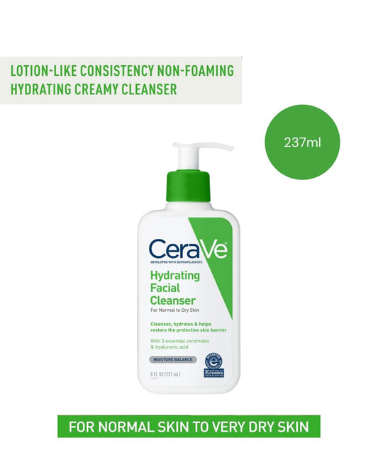 CeraVe Hydrating Facial Cleanser - Ceramides & Hyaluronic Acid Boost