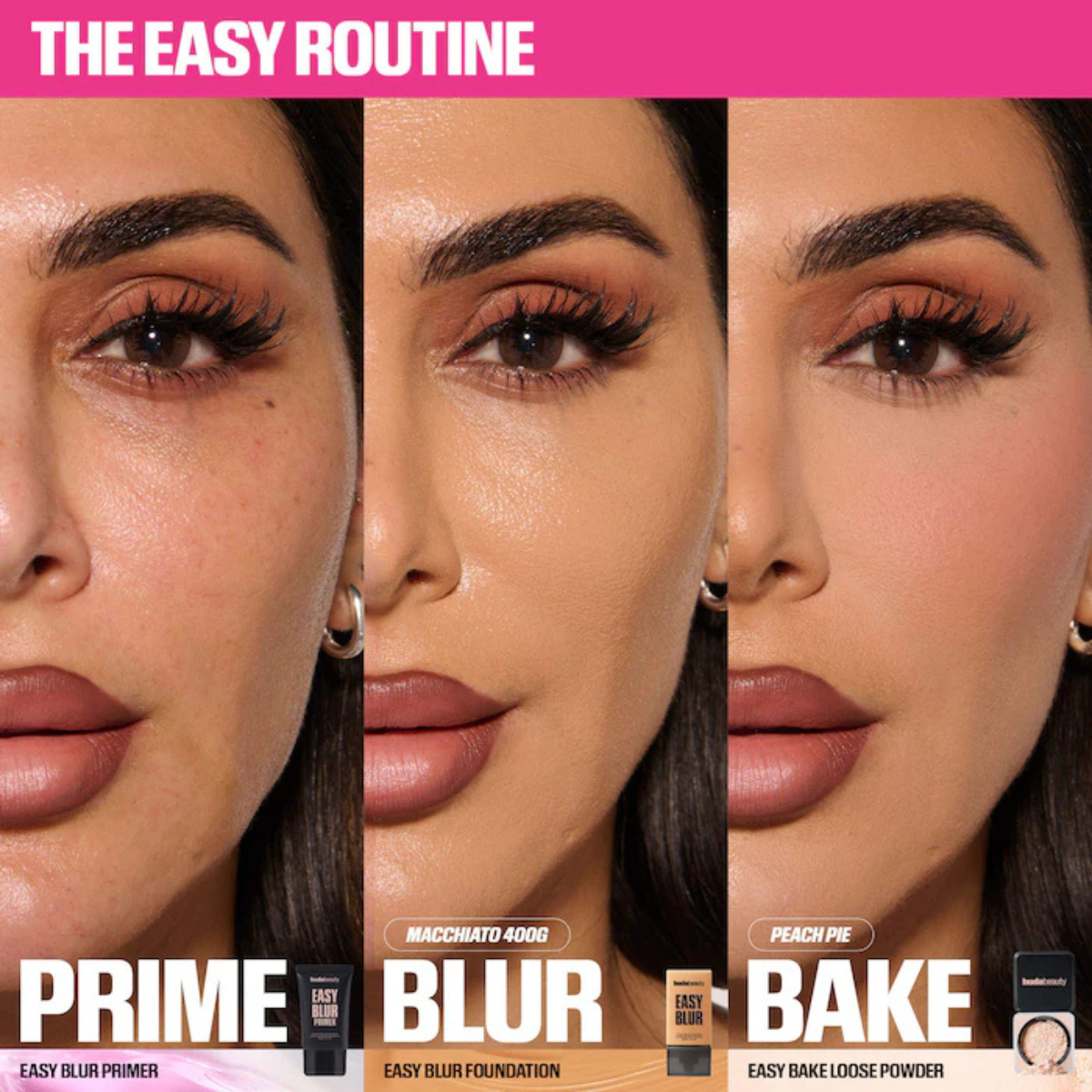 Huda Beauty Easy Bake Loose Powder Brightening + Correcting Duo