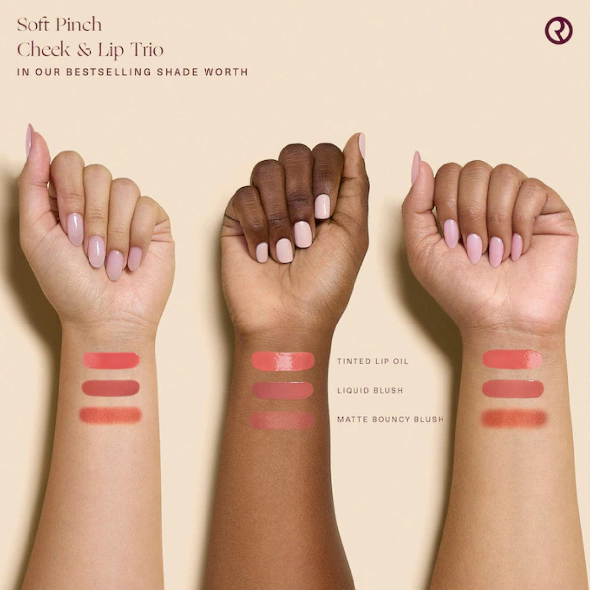 Rare Beauty by Selena Gomez 
Soft Pinch Cheek & Lip Trio Makeup Gift Set