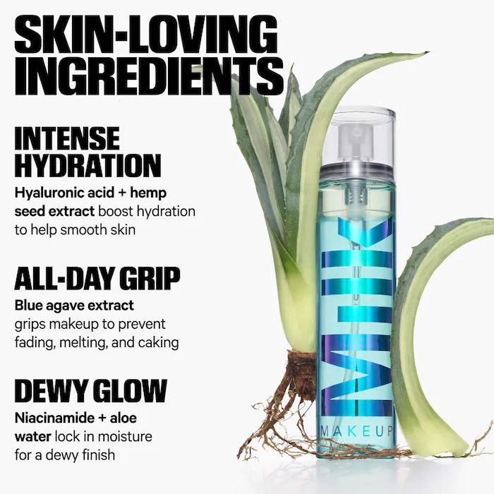 MILK MAKEUP Mini Hydro Grip Dewy Long-Lasting Setting Spray with Hyaluronic Acid + Niacinamide