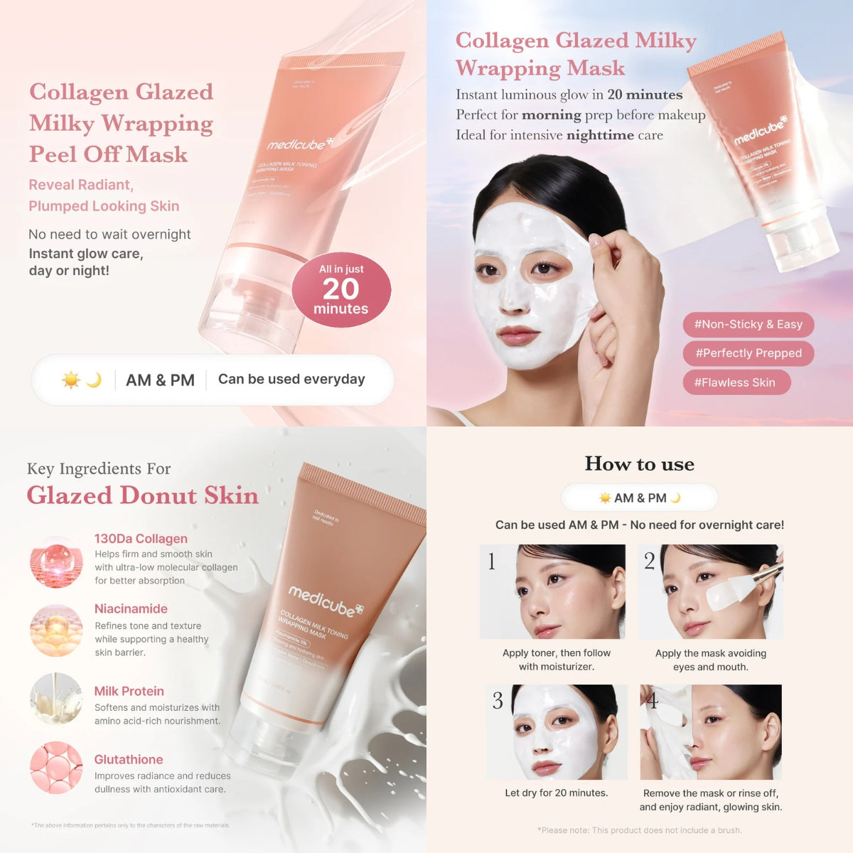 Medicube collagen Milk Toning Wrapping Mask